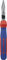Knipex Spitz-Kombizange - rot-blau/145 mm