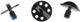 Vis de Visière pour Casques A1 & A2 - set de 3 - black/universal
