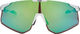 uvex Lunettes de Sport pace perform S CV - white mat/glossy green