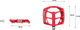 F20 Plattformpedale - red/universal