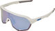 100% S2 Hiper Sports Glasses - matte white/hiper blue multilayer mirror