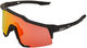 100% Lunettes de Sport Speedcraft Hiper - soft tact black/hiper red multilayer mirror