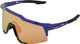 100% Speedcraft Hiper Sportbrille - gloss cobalt blue/hiper copper mirror