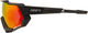 100% Speedtrap Hiper Sports Glasses - soft tact black/hiper red multilayer mirror