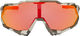 100% Speedtrap Hiper Sportbrille - soft tact grey camo/hiper red multilayer mirror