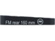 Adaptador de frenos de disco para discos de 160 mm - negro/RT FM sobre FM