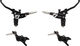 Set de Freins à Disque av+arr Tech 4 E4 avec Conduite en Acier Flex - black-black/set (roue avant et arrière)