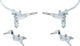 Set de Freins à Disque av+arr Tech 4 E4 avec Conduite en Acier Flex - silver-silver/set (roue avant et arrière)