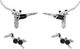 Set de Freins à Disque av+arr Tech 4 E4 avec Conduite en Acier Flex - silver-black/set (roue avant et arrière)