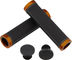 Brooks Cambium Rubber Handlebar Grips - black-orange/130 mm