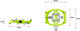 DH RACE X2 Klickpedale - apple green/universal