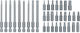 Juego de mecánica de precisión 1/4" c. carraca de bits MICRO 36 piezas - negro-plata/universal