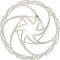 Monolitic 6-Bolt Brake Rotor - silver/220 mm