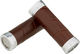Brooks Puños de manillar de cuero Slender para cambios giratorios doble - brown/100 mm / 100 mm