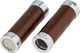 Brooks Puños de manillar de cuero Slender para cambios giratorios doble - brown/100 mm / 100 mm