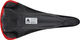 Selle en Carbone avec Cuir Komm-Vor+ - carbone-rouge mat/130 mm