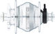 Nabendynamo PD-8 Disc 6-Loch - silber/28 Loch