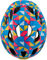 Mio MIPS Kids Helm - pro blue-golden yellow geo/46 - 51 cm