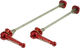 KCNC KQR Nabenschnellspannerset Titan MTB - rot/Satz (VR + HR)