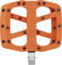 e*thirteen Base Flat Platform Pedals - naranja