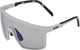 uvex Lunettes de Sport mtn perform S V - white mat/litemirror blue
