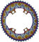 absoluteBLACK Plato Oval Road 110/4 para Shimano Dura-Ace R9100 / Ultegra R8000 - rainbow/50 