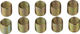 Unior Bike Tools Douilles Filetées pour Pédales 1695.3A / 1695.4A - 10 pièces - universal/droite