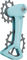 CeramicSpeed OSPW X Cerakote Coated Ltd. Derailleur Pulley Sys. for XT/XTR 12-speed - turquoise-silver/14 teeth (guide pulley), 18 teeth (tension pulley)