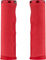 Puños de manillar F-1 Series Dread Lock Lock-On 2.1 - rojo/130 mm
