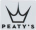 Peaty's Calcomanía Crown Logo - white