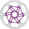 V4 Vented Floating 6-bolt Brake Rotor for Tech V - purple/220 mm