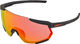 100% Racetrap 3.0 Hiper Sports Glasses - soft tact black/hiper red multilayer mirror