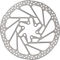 RS01E 6-Bolt Brake Rotor, 1-piece - silver/180 mm