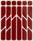rie:sel design Re:Flex Everywhere Reflector Set - red | universal