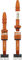 e*thirteen Válvula Tubeless Quick Fill - 2 unidades - naranja/SV 23-31 mm