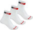 GripGrab Classic Regular Cut Socken 3er-Pack - white/41-44