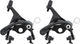 Shimano 105 v+h Set Felgenbremse BR-R7010 für Direktmontage - silky black/Satz ( VR+HR Sitzstreben )
