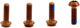 OAK Components Juego de Tornillos titanio M3x9 SRAM cojinete de palanca / Hope tapa - copper