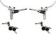 Hope Tech 4 V4 v+h Set Scheibenbremse mit Kunststoffleitung - silver-black/Set/links/rechts (seitenspezifisch)