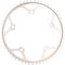 Shimano Plato Dura-Ace Track FC-7710 5 brazos 1 velocidad 1/2"x1/8" - gris/55 