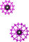 Garbaruk Juego de Poleas de Cambio 12 + 16 Dientes para SRAM 11/12 Velocidades - violet | 12 dientes (rueda guía), 16 dientes (rueda tensora)