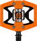 crankbrothers Pedales de clip/plataforma Double Shot 2 - orange-black