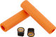 ESI Poignées de guidon en silicone nervurées épaisses - orange/130 mm