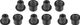 absoluteBLACK Chainring Bolt Set 5-arm - black/long