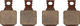 Magura Type 8.R Race Brake Pads for 4 Piston MT Disc Brakes - universal/Organic