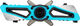 crankbrothers Pedales de clip Mallet E LS - black-electric blue