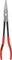 Knipex Pliers with Cross Sections, Straight - red