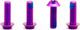 OAK Components Juego de tornillos para portabidones M5x15 Titanio - purple
