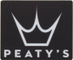 Peaty's Calcomanía Crown Logo - black
