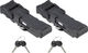 ABUS Bordo 6000 SH TwinSet Folding Lock w/ SH Keyed-Alike Bracket - black/90 cm